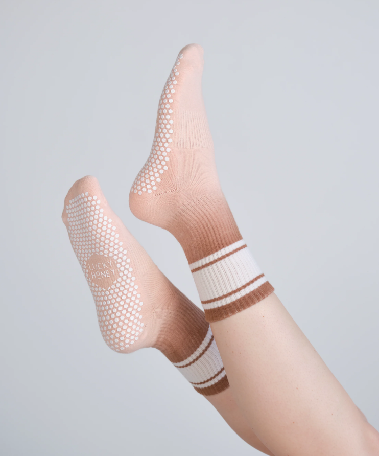 The Ombre Grip Sock - Auburn