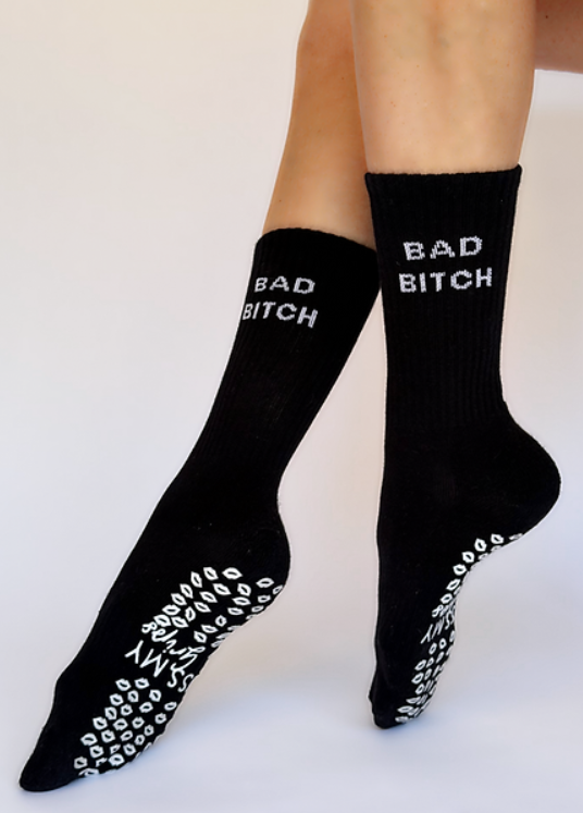 Bad Bitch Grip Sock – Black