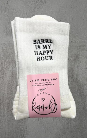 🍸 Barre Is My Happy Hour Grip Socks
