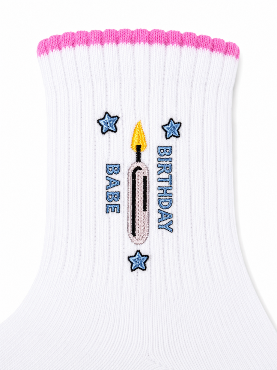 Birthday Babe Grip Socks