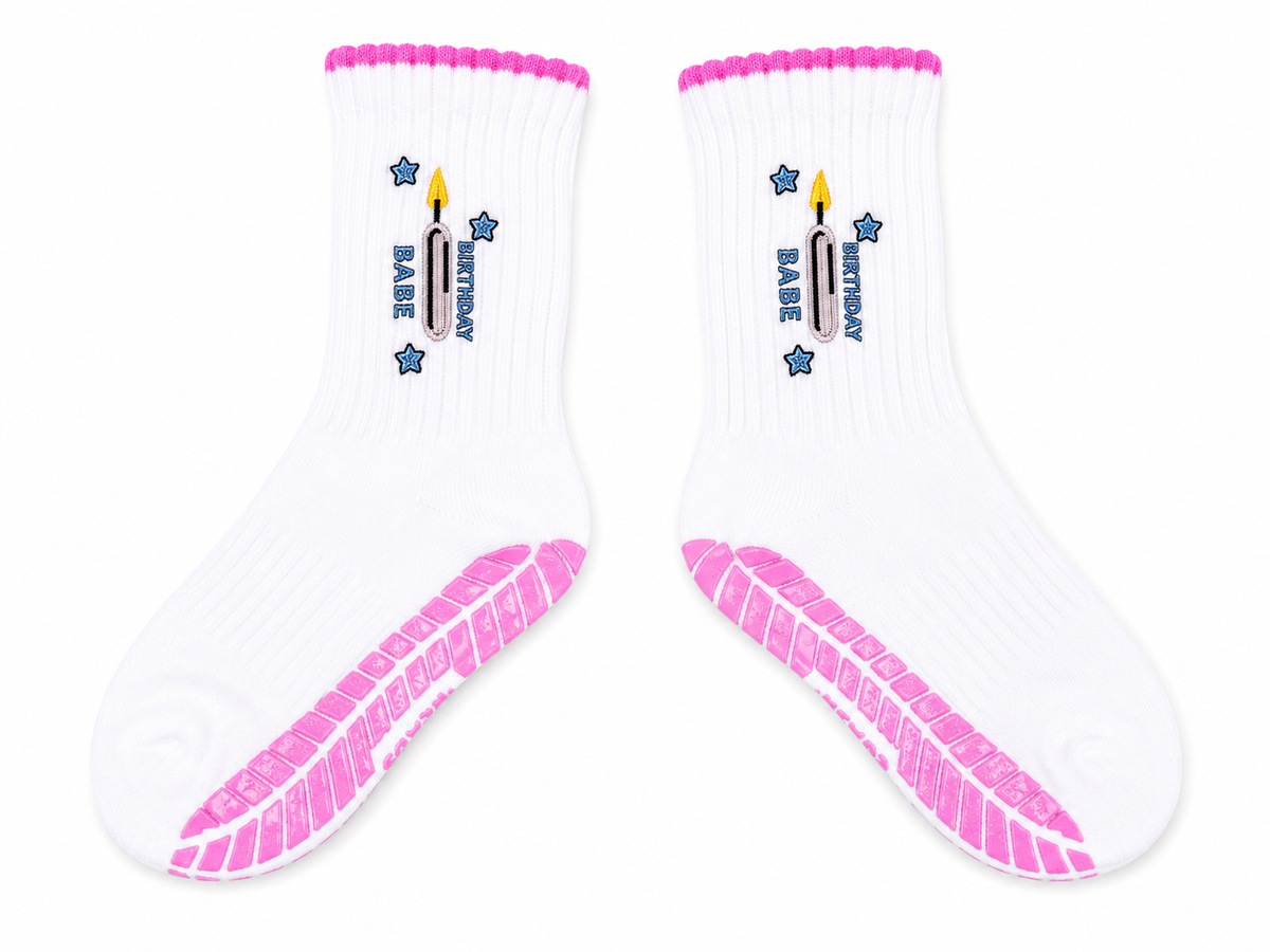 Birthday Babe Grip Socks