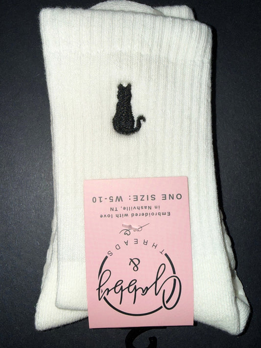 Black Cat Grip Socks