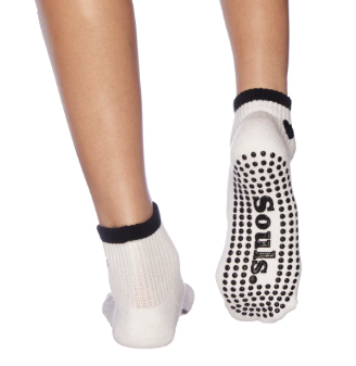 🖤 Black Heart Grip Socks