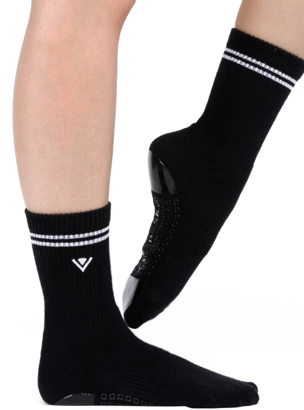 Classic Women's Crew Grip Sock (Black)