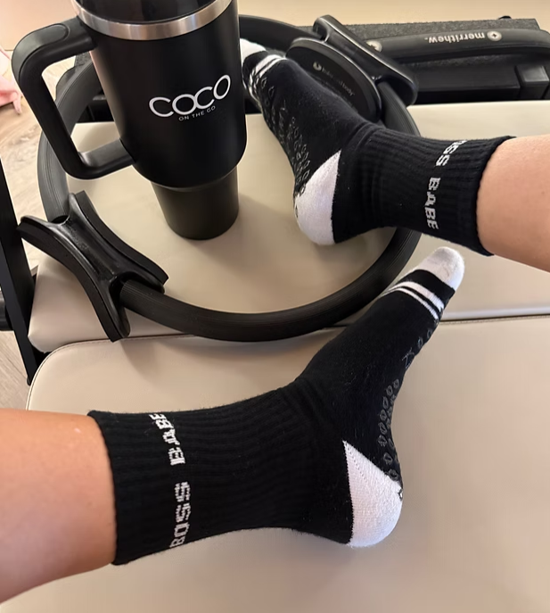 Boss Babe Grip Sock – Black