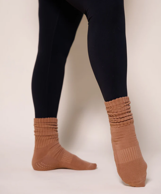 Brown Scrunch Socks