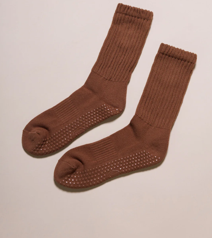 Brown Scrunch Socks