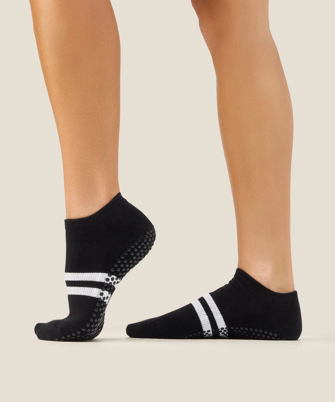 Classic Low Rise Grip Socks | Sporty Stripe Black