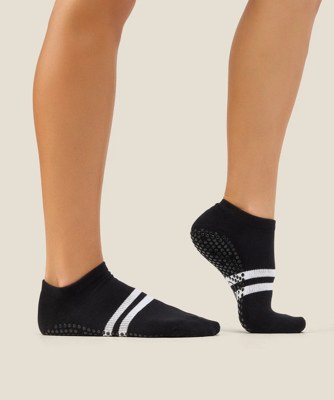 Classic Low Rise Grip Socks | Sporty Stripe Black