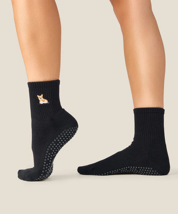 Corgi Grip Socks – Black