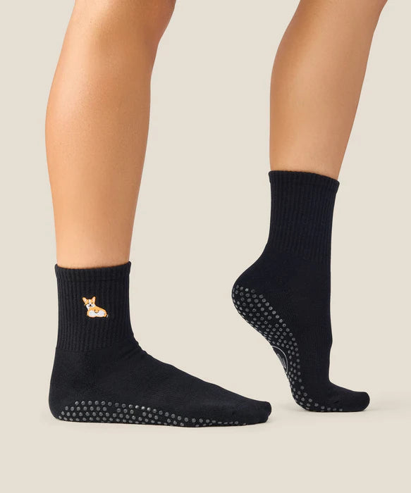 Corgi Grip Socks – Black
