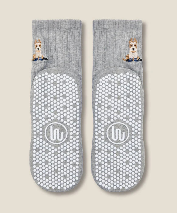Terrier Grip Socks – Grey Marle