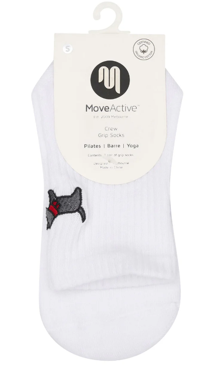 Cosy Pup Ivory Crew Grip Sock