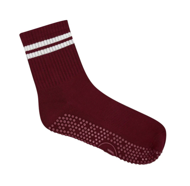 Crew Non Slip Grip Socks - Crimson Dream