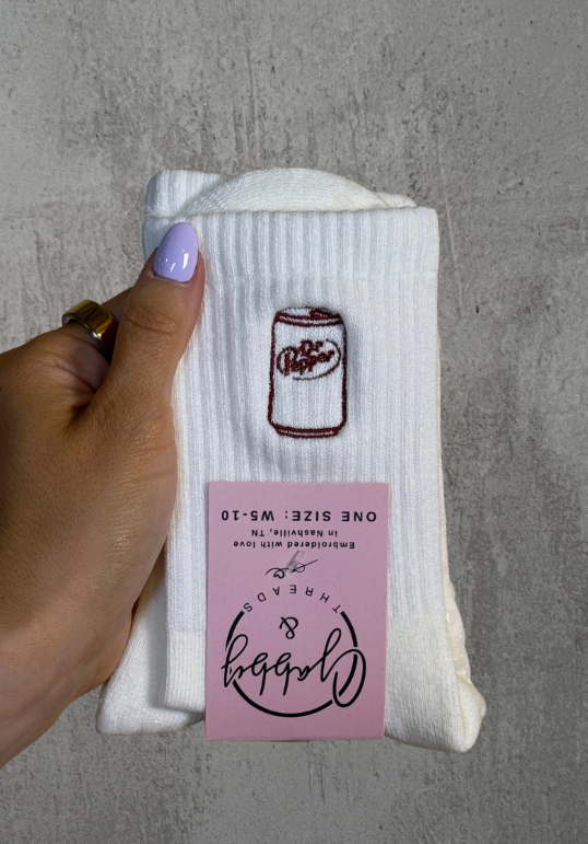 🥤 Dr Pepper Crew Grip Socks