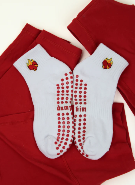 Dump Him Grip Sock - Galentine Collection
