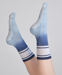 Lucky Honey Ombre Grip Sock in Dusk