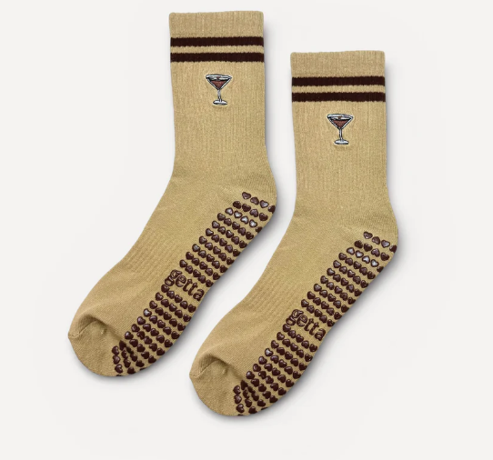 🍸☕ Espresso Lunge Grip Socks