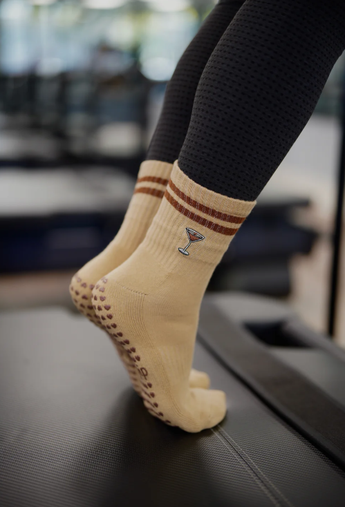 🍸☕ Espresso Lunge Grip Socks