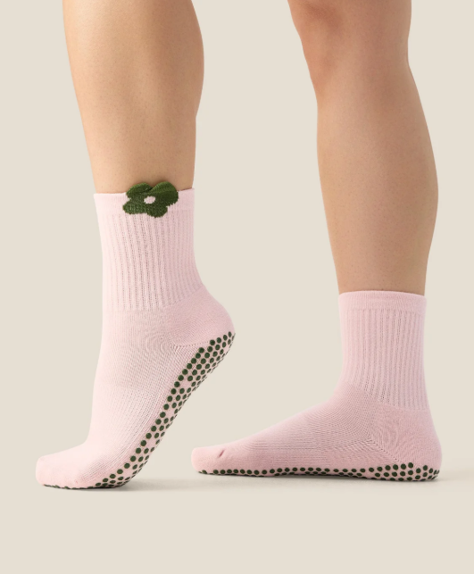 Crew Grip Socks – Flower Patch Blush