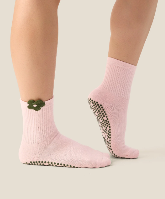 Crew Grip Socks – Flower Patch Blush