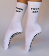 Fuck Off Grip Socks (white)