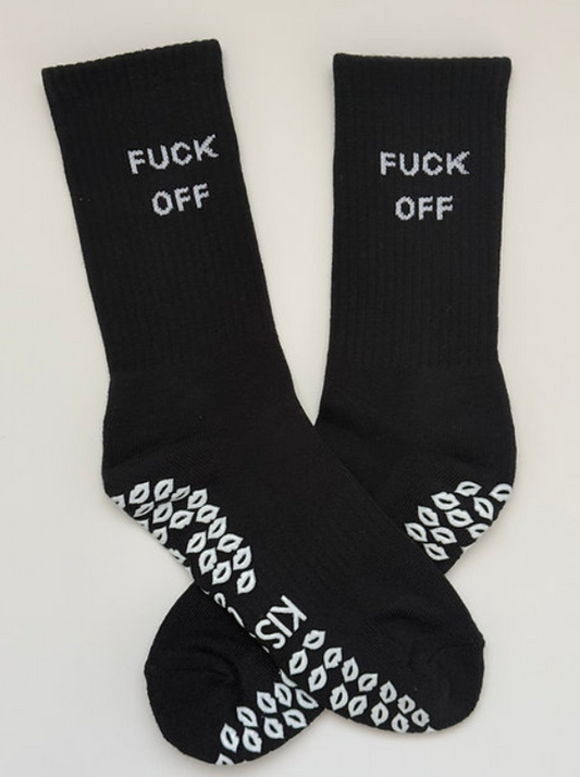 F*ck Off Grip Sock – Black