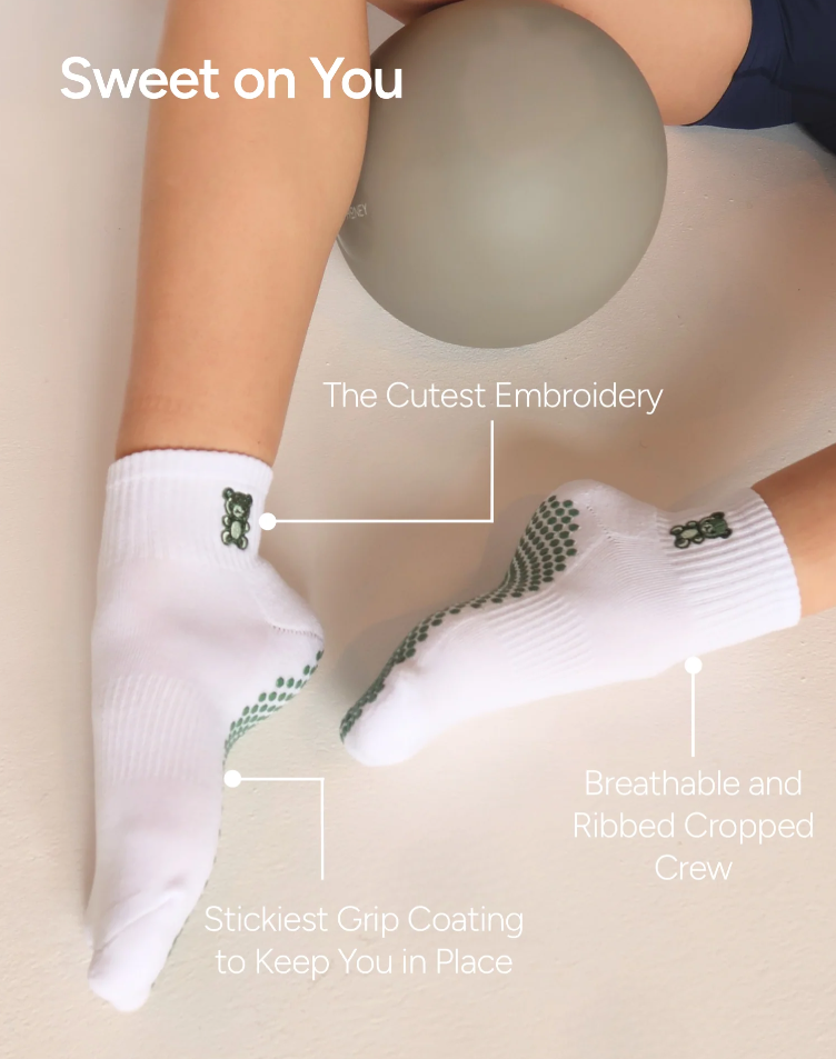 Lucky Honey Harlow Grip Sock in Gummy Bear detail 2