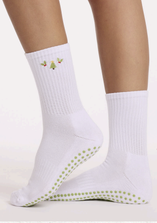 Holiday Tree Grip Sock