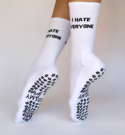 I Hate Everyone Grip Socks