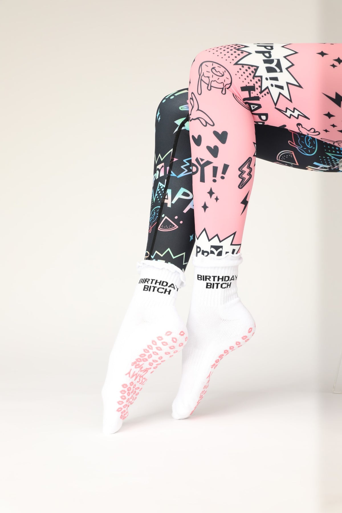 Birthday Bitch Grip Socks – Pink