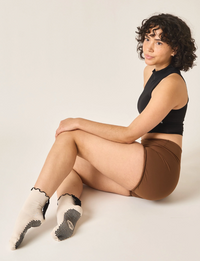 Lucky Honey Juliet Grip Sock in Black Velvet detail 2