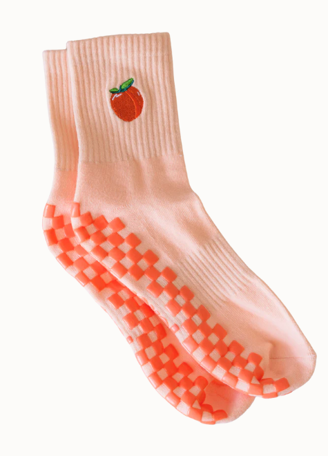 Just Peachy Grip Socks