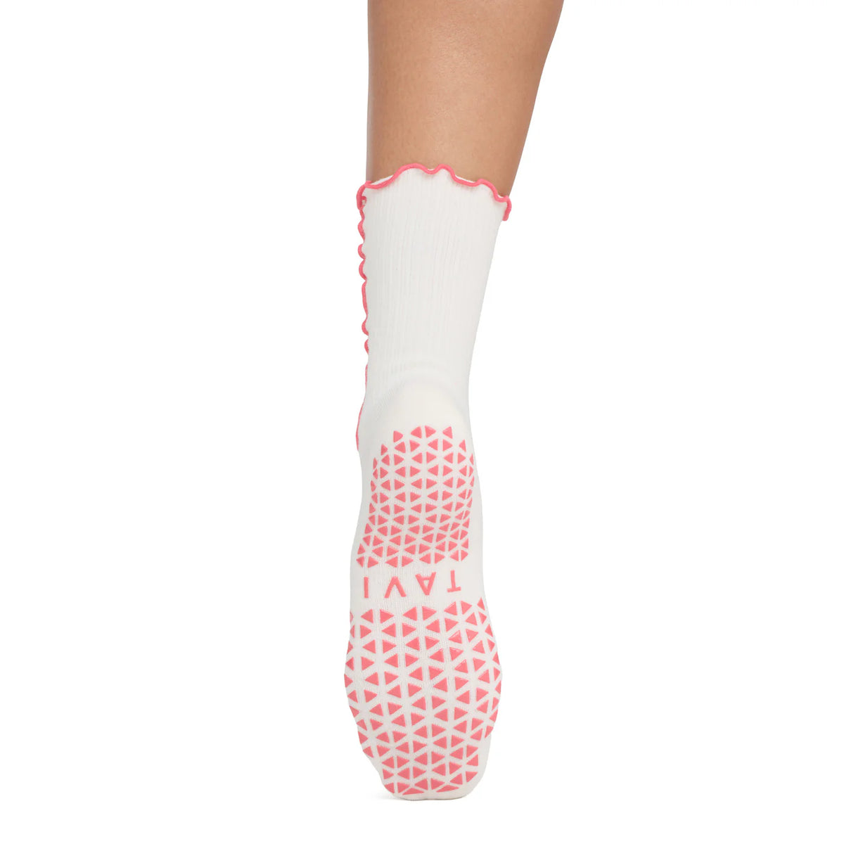 Kalea Ruffle Grip Socks – Coconut