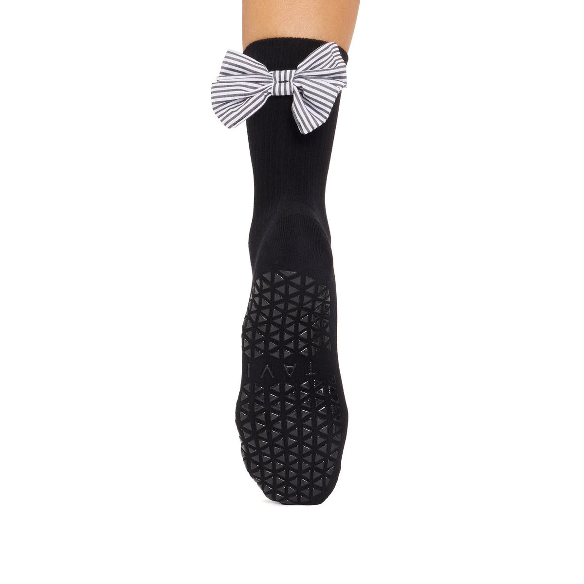 Kalea Bow Grip Socks – Noir