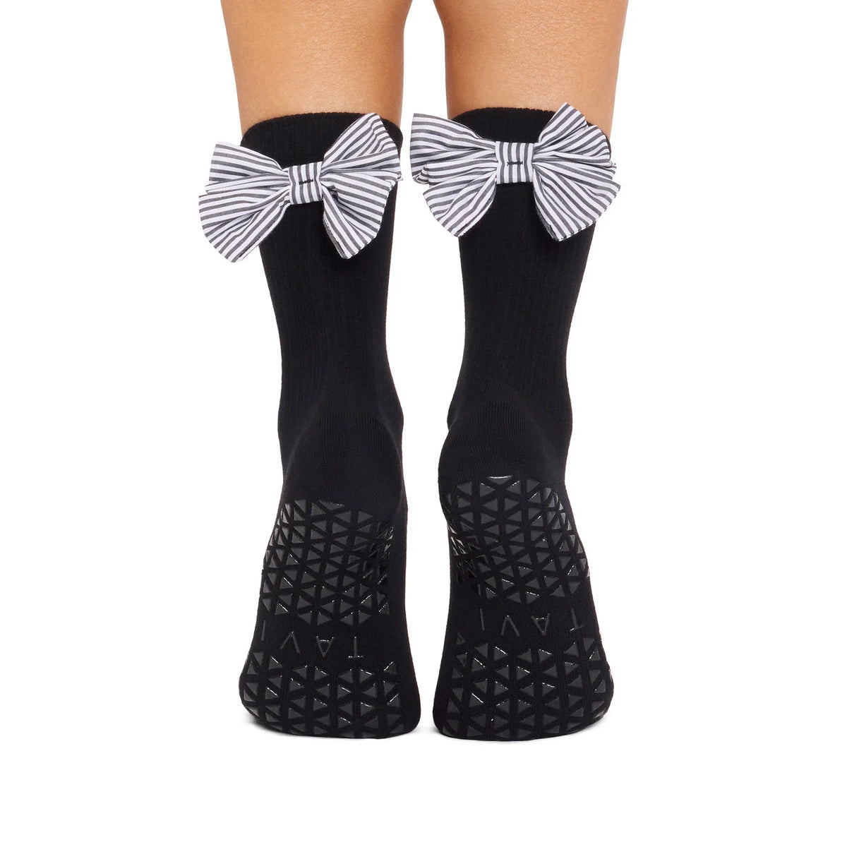 Kalea Bow Grip Socks – Noir