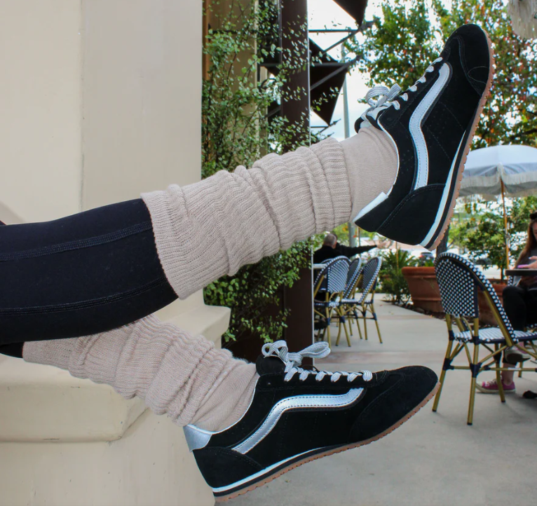 ☕Latte Scrunch Grip Socks