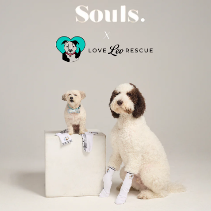 Souls. x Love Leo Dog Mom Grip Socks