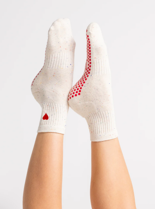 Quarter Grip Sock – Moon Crumbs Heart