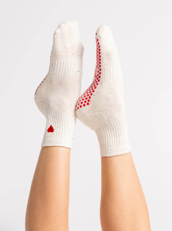 Quarter Grip Sock – Moon Crumbs Heart