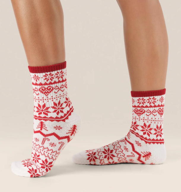 Crew Non Slip Grip Socks - Nordic Noel
