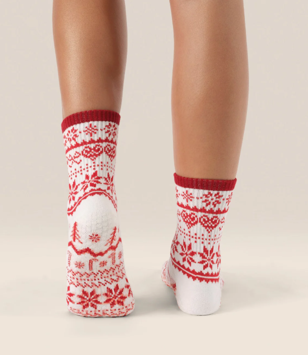Crew Non Slip Grip Socks - Nordic Noel