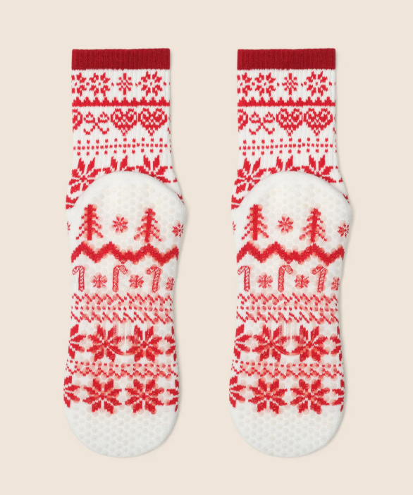 Crew Non Slip Grip Socks - Nordic Noel