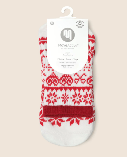 Crew Non Slip Grip Socks - Nordic Noel