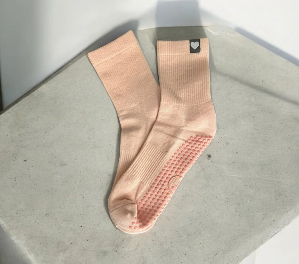 Peachy Crew Grip Socks