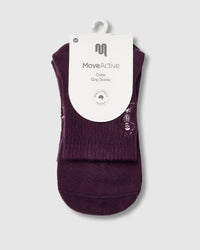Crew Grip Socks - Pilates Skeleton Plum — detail view 5