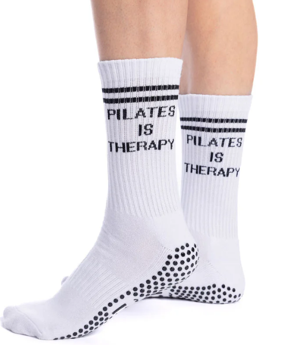 🖤 Pilates is Therapy Grip Socks