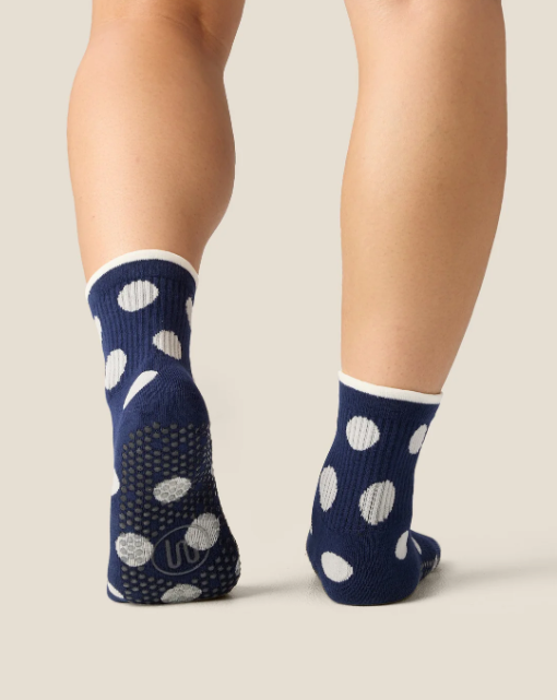 Crew Grip Socks – Polka Dot Navy