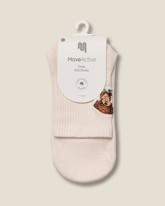 Poodle Grip Socks – Oat