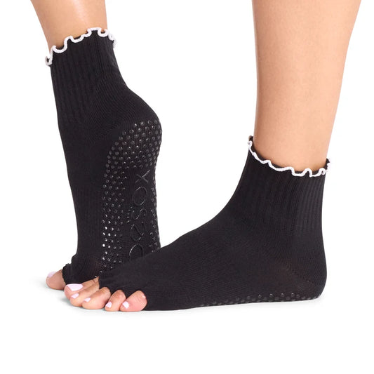 Half Toe Melody Grip Socks: Ebony